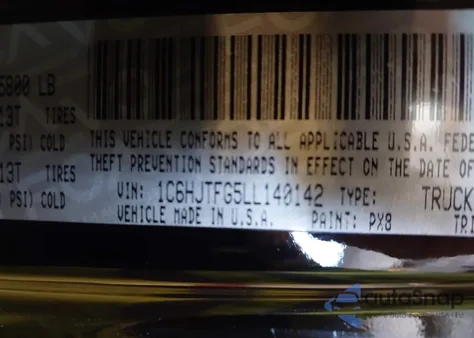 2020 Jeep Gladiator Overland 4X4 from USA, damaged, VIN 1C6HJTFG5LL140142
